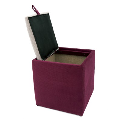 Taburet Box - bicolor - stofa - diverse culori